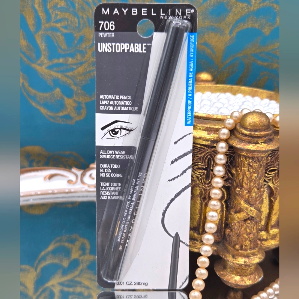 Maybelline Unstoppable Waterproof Smude Proof Eyeliner Pencil - 706 Pewter NEW